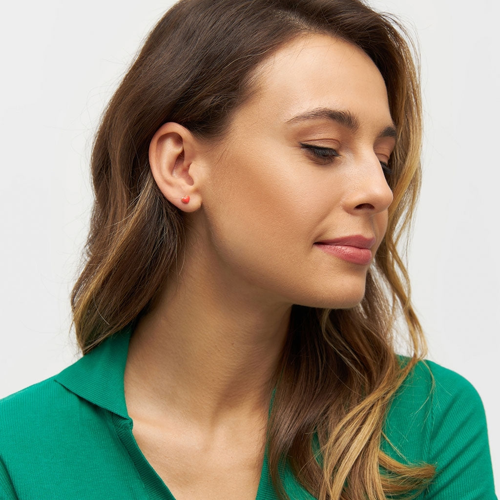 LULU Copenhagen Love U Ohrring 1 stück Ear stud, 1 pcs Rot