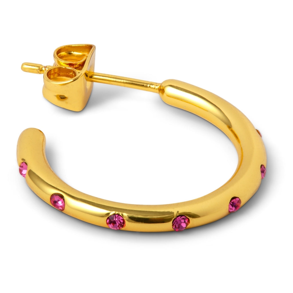 LULU Copenhagen OMG Creolen Medium paar vergoldetes Hoops Rose