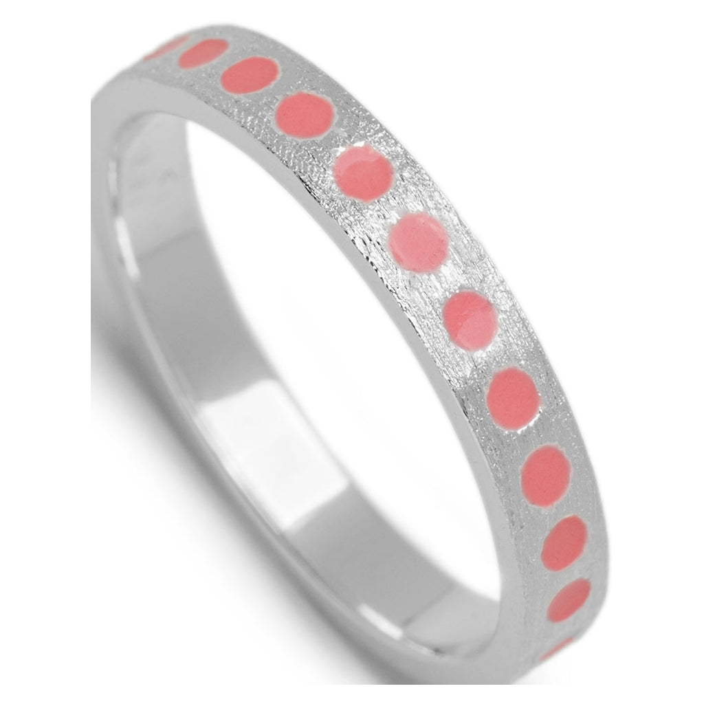 LULU Copenhagen Pattern Ring silber Rings Burnt Coral