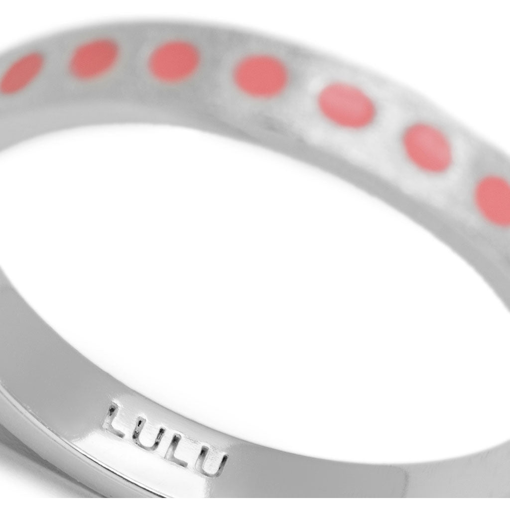 LULU Copenhagen Pattern Ring silber Rings Burnt Coral