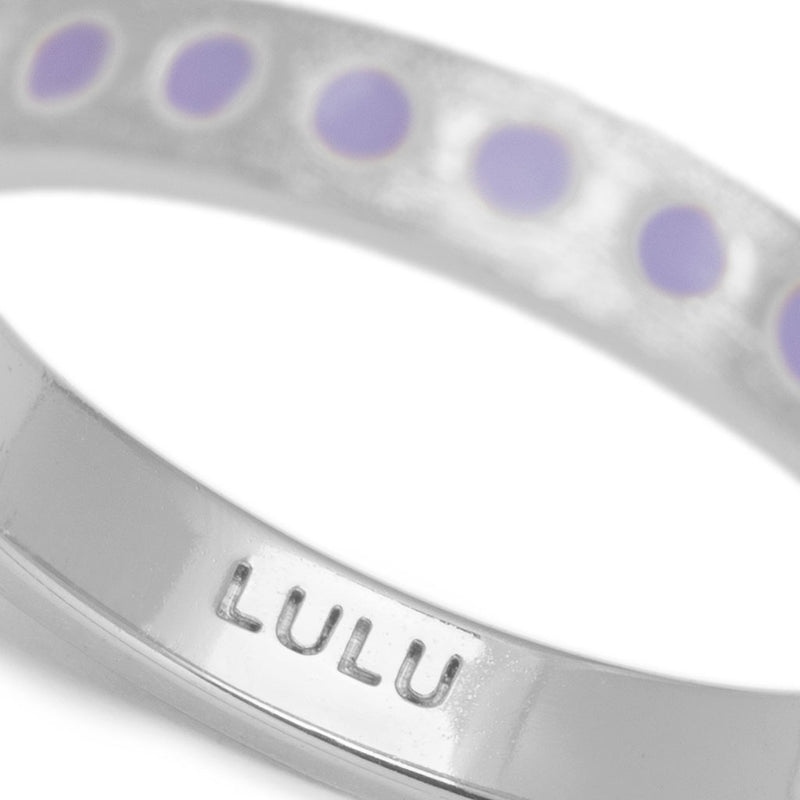 LULU Copenhagen Pattern Ring silber Rings Lila