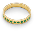 Pattern Ring vergoldet - Hellgrün